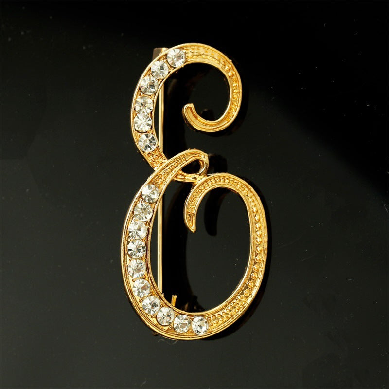 Queen's Alphabet Brooches With Diamonds