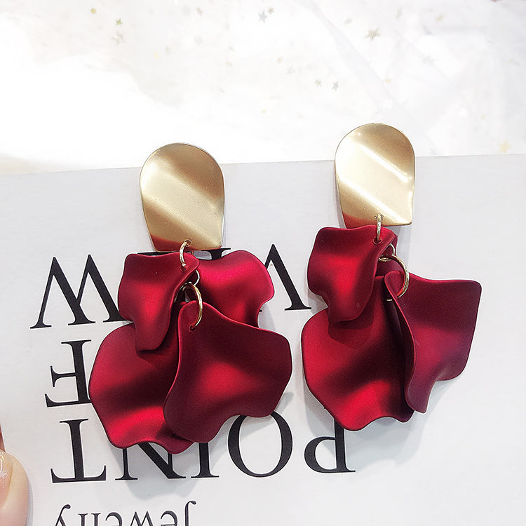 Rose Petal dangle Earrings