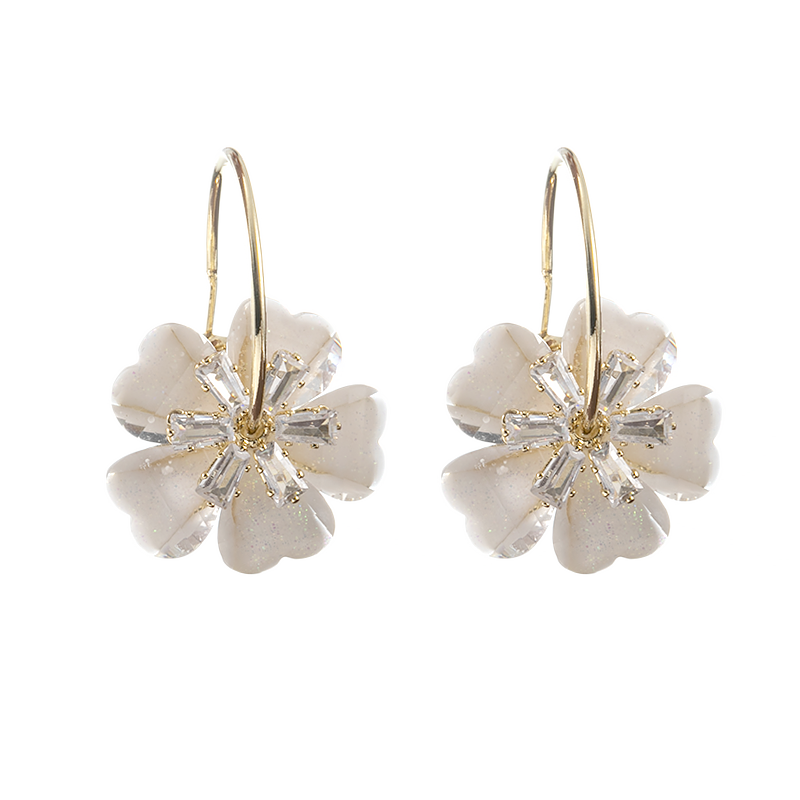 Stunning Floral Silver Earrings