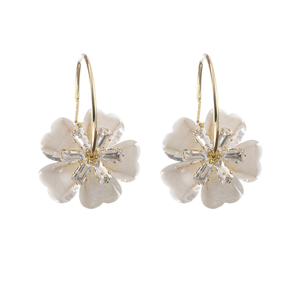 Stunning Floral Silver Earrings