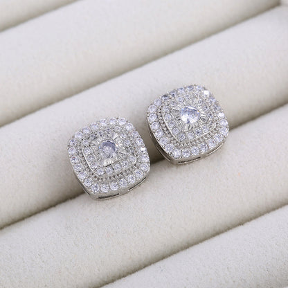 Elegant White Stud Earrings