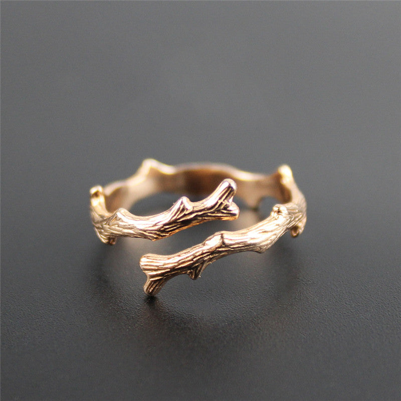 Naturally Coy Silver Branch Adjustable Ring