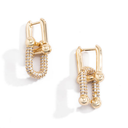 Polished Cylinder Linked Earrings.