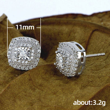 Elegant White Stud Earrings