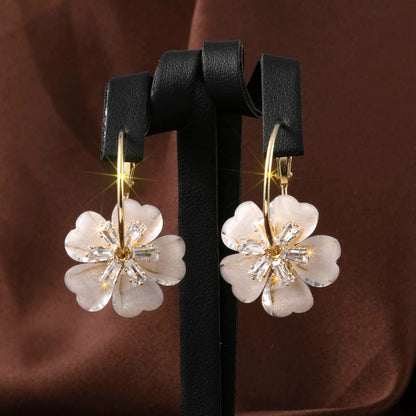 Stunning Floral Silver Earrings