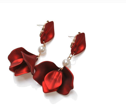 Rose Petal dangle Earrings