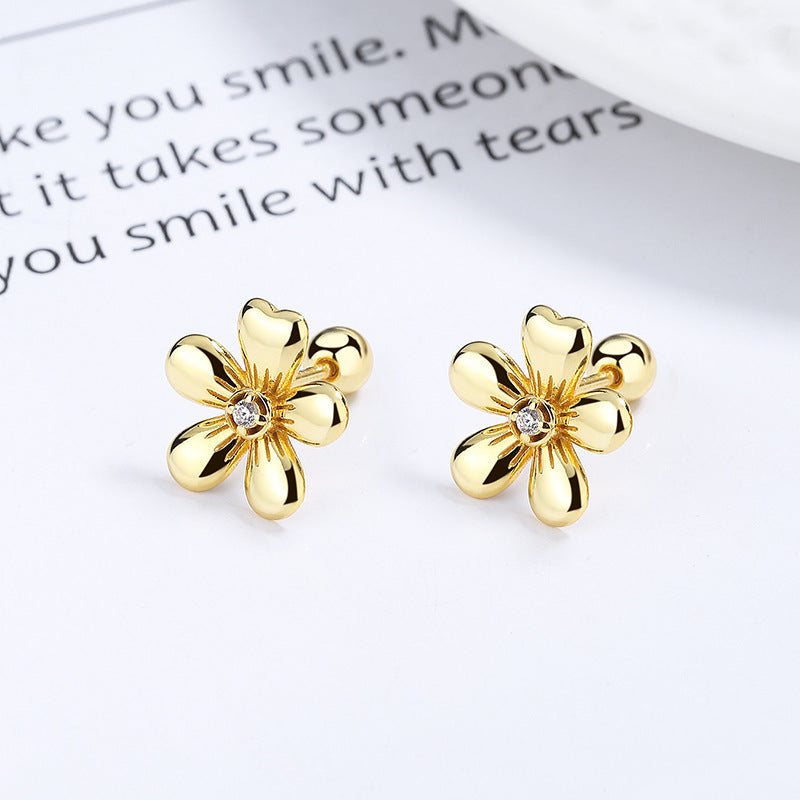 Minimalist Flower Stud