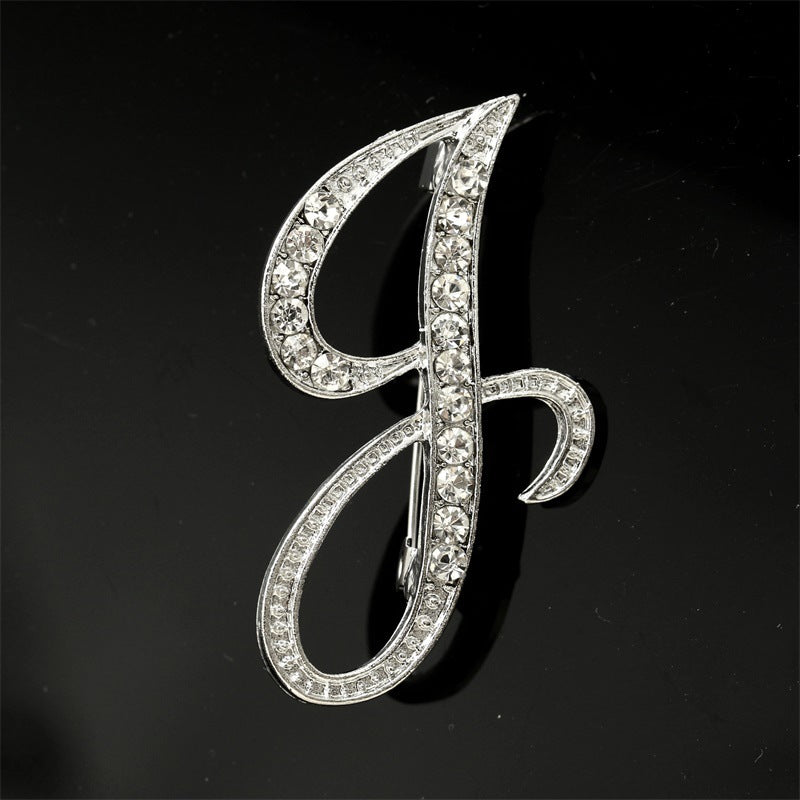 Queen's Alphabet Brooches With Diamonds