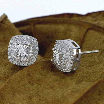 Elegant White Stud Earrings