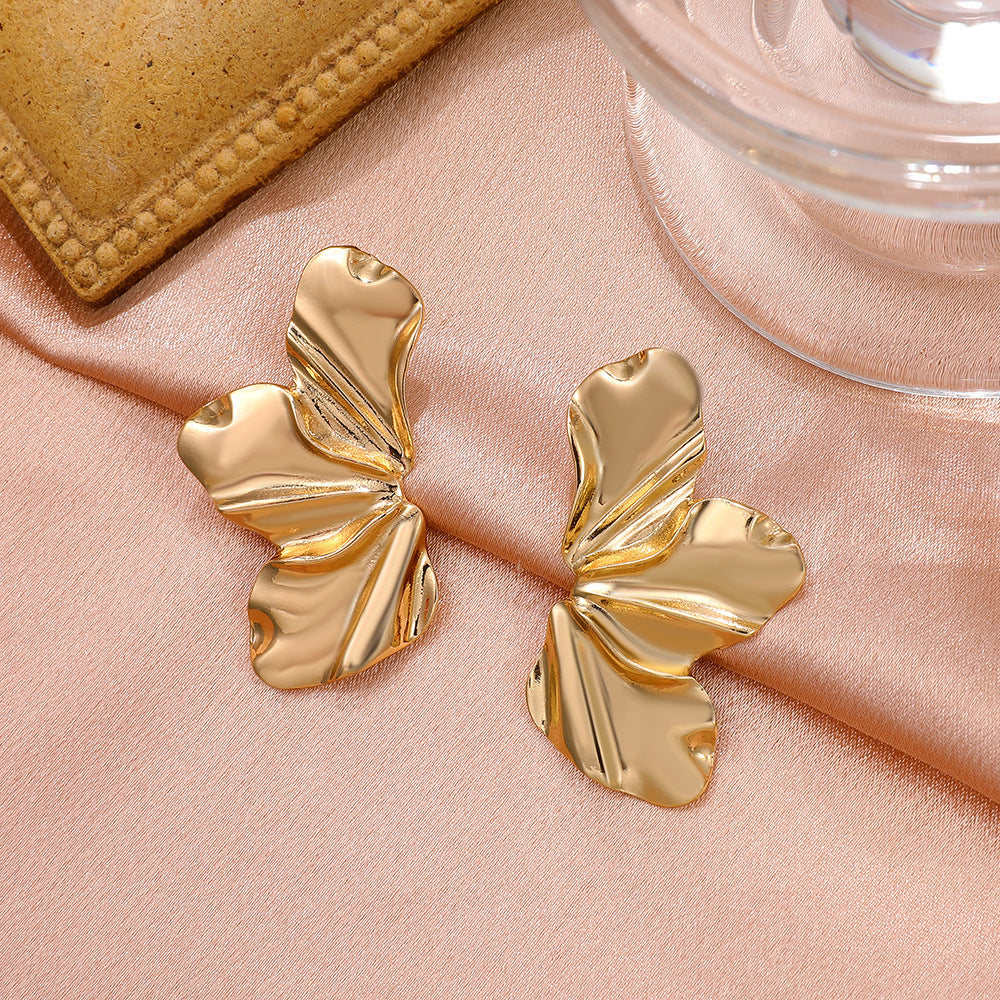 June's Gold Flower Stud Earrings