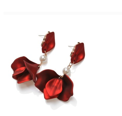 Rose Petal dangle Earrings