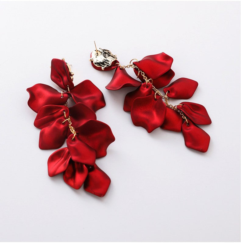 Rose Petal dangle Earrings