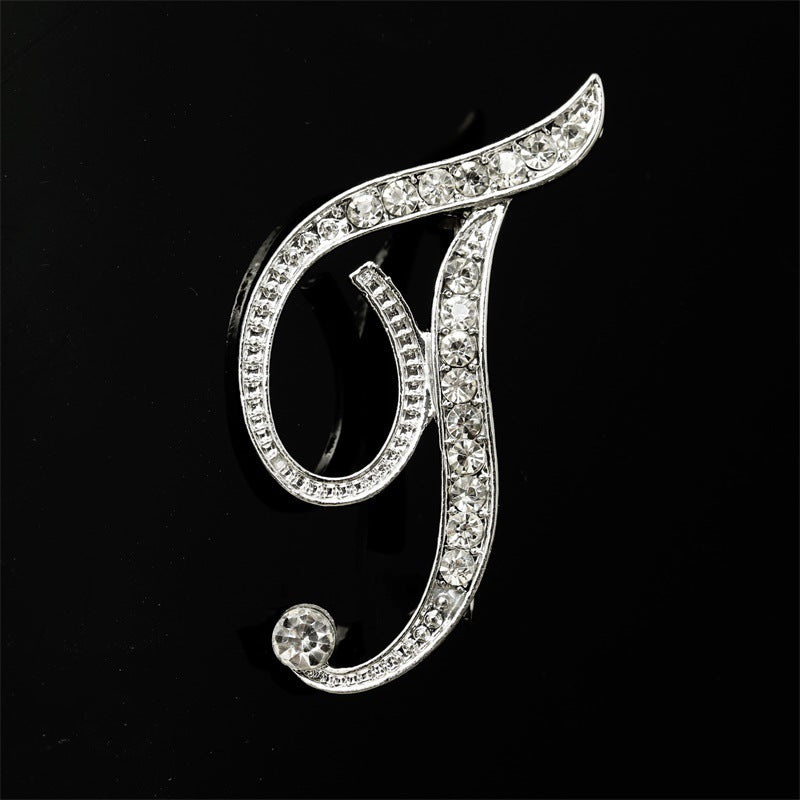 Queen's Alphabet Brooches With Diamonds