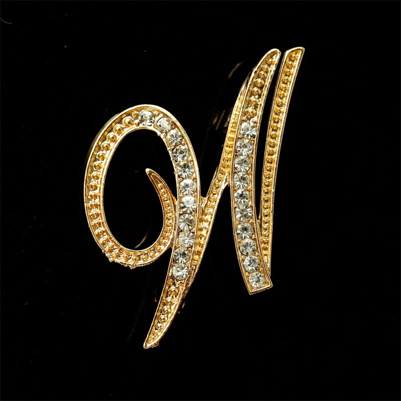 Queen's Alphabet Brooches With Diamonds