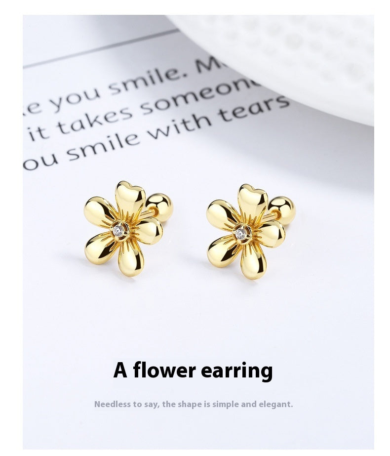 Minimalist Flower Stud