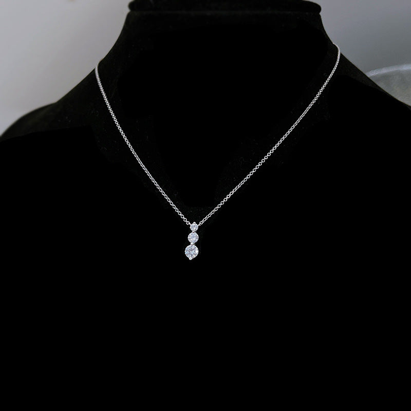 Pure Three Stone Necklace Pendant necklace