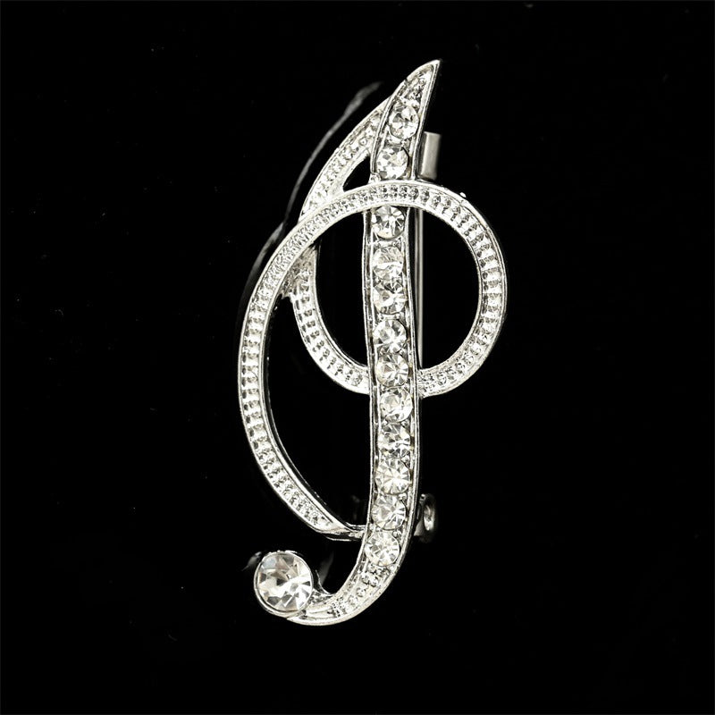 Queen's Alphabet Brooches With Diamonds