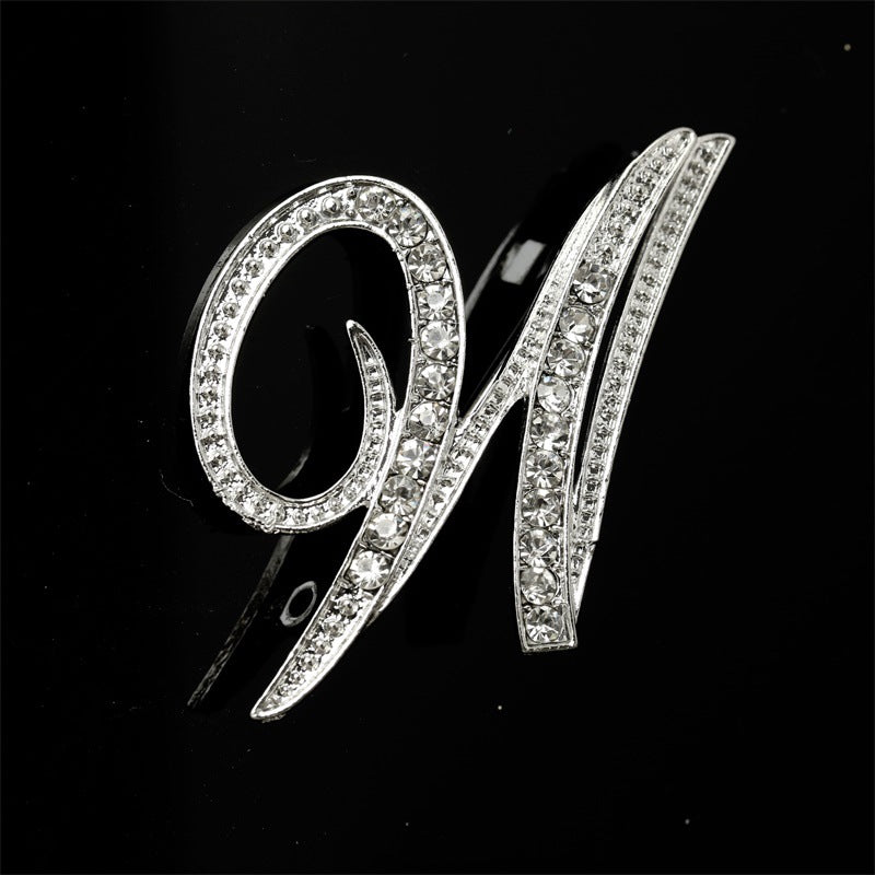 Queen's Alphabet Brooches With Diamonds