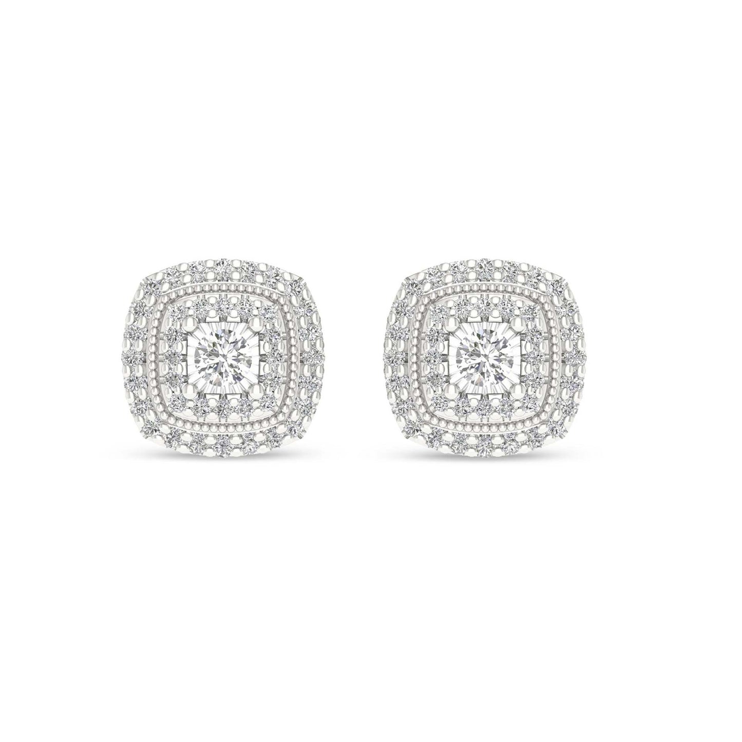 Elegant White Stud Earrings