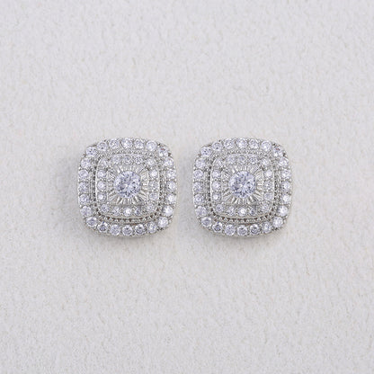 Elegant White Stud Earrings