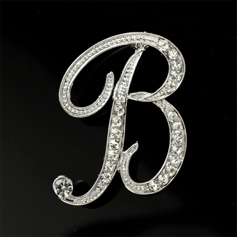 Queen's Alphabet Brooches With Diamonds